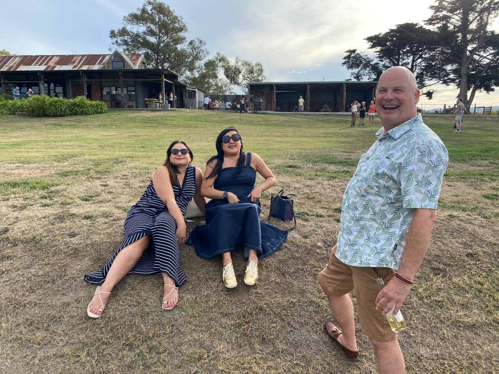 Relaxing at Yering Farm Cellar door, Yarra Valley